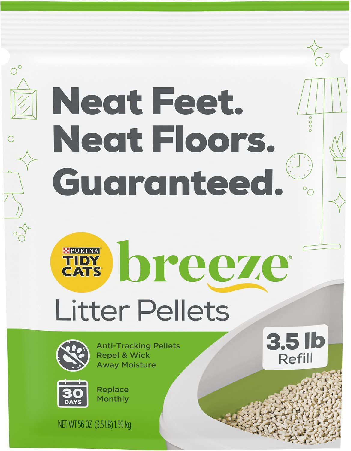 Purina Litter Tidy Cat Breeze Pellets, 3.5 Lb, New 4 - Pack Animals & Pet Supplies > Pet Supplies > Cat Supplies > Cat Litter Purina Litter   