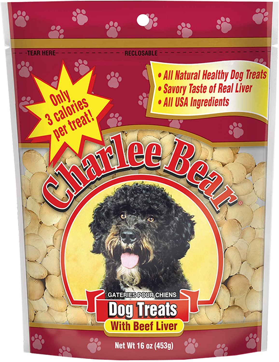 Charlee Bear Original Crunch Beef Liver Dog Treats, 16 Oz - Made in the USA, Natural Training Treats for Dogs Animals & Pet Supplies > Pet Supplies > Dog Supplies > Dog Treats Charlee Bear 1 Pound (Pack of 1)  