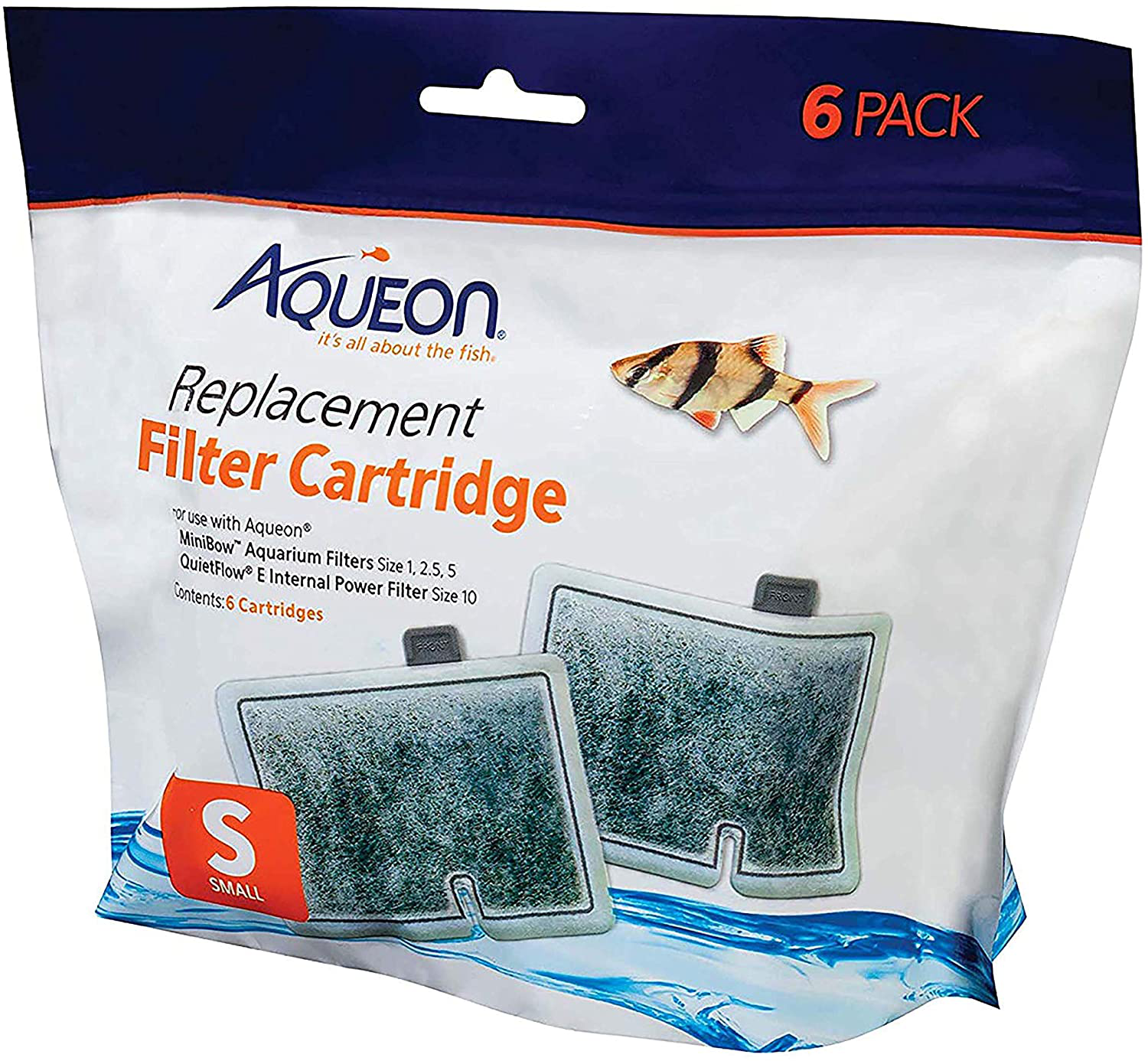 Aqueon Replacement Filter Cartridges Animals & Pet Supplies > Pet Supplies > Fish Supplies > Aquarium Filters Aqueon Small - 6 pack  