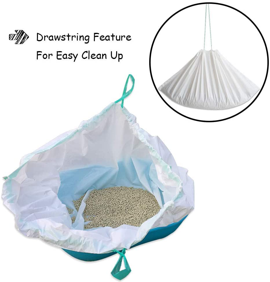 PET N PET Cat Litter Box Liners,Drawstring Litter Liner Bags for Litter Box, Extra Large Cat Litter Pan Liners,Heavy Duty Litter Liners Eco Friendly Pet Cat Supplies Animals & Pet Supplies > Pet Supplies > Cat Supplies > Cat Litter Box Liners E-GREEN   