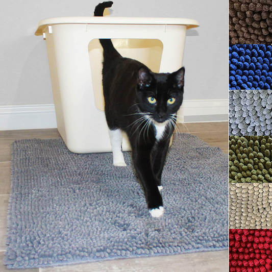 Enthusiast Gear Cat Litter Mat for Kitty Litter Box | Washable Easy Clean Rug with Scatter Control - Traps Litter - Soft on Paws Animals & Pet Supplies > Pet Supplies > Cat Supplies > Cat Litter Box Mats Enthusiast Gear Red 20" x 30" 