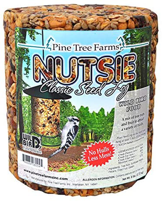 Pine Tree Farms Nutsie Classic Seed Log, 5 Lbs., Pack of 6 Animals & Pet Supplies > Pet Supplies > Bird Supplies > Bird Food Pine Tree Farms   