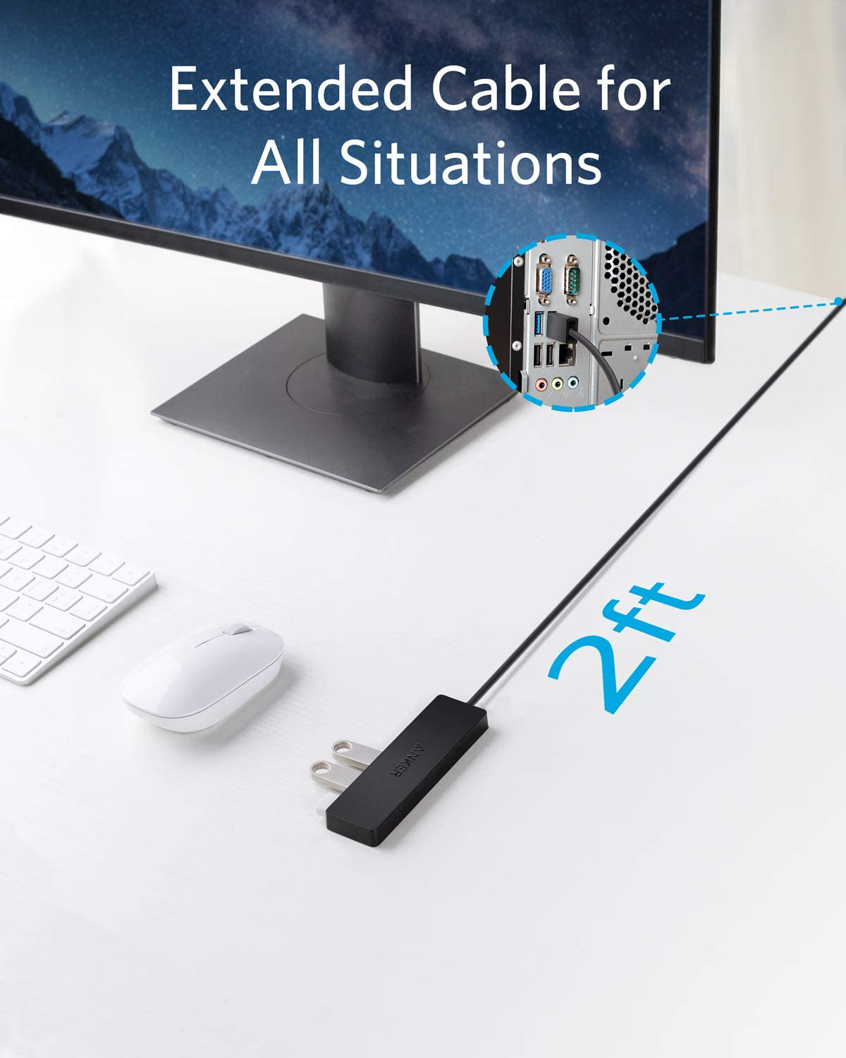 Anker 4-Port USB 3.0 Hub, Ultra-Slim Data USB Hub with 2 Ft Extended Cable [Charging Not Supported], for Macbook, Mac Pro, Mac Mini, Imac, Surface Pro, XPS, PC, Flash Drive, Mobile HDD Animals & Pet Supplies > Pet Supplies > Reptile & Amphibian Supplies > Reptile & Amphibian Substrates Anker   