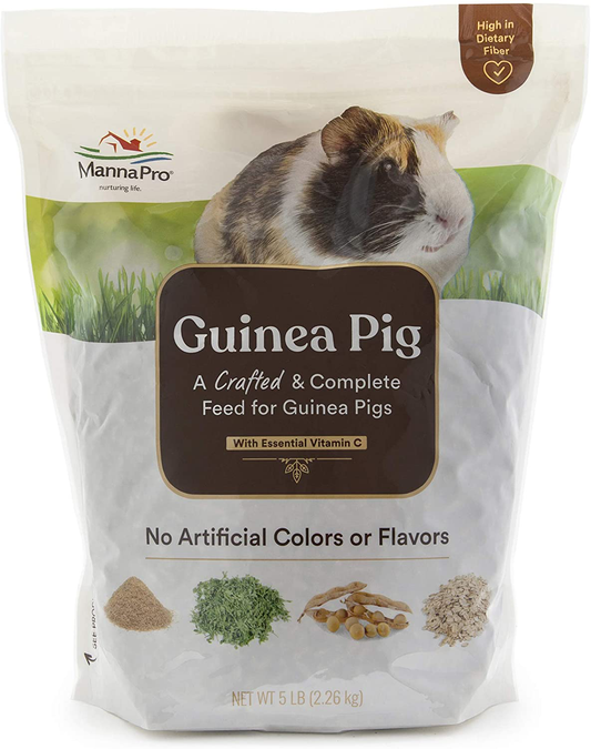 Manna Pro Guinea Pig Feed | with Vitamin C | Complete Feed for Guinea Pigs | No Artificial Colors or Flavors | 5 Lb Animals & Pet Supplies > Pet Supplies > Small Animal Supplies > Small Animal Food Manna Pro   