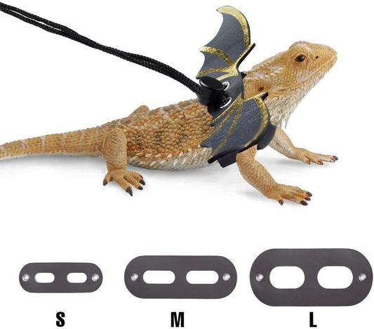 Bearded Dragon Harness and Leash Adjustable (S, M, L, 3 Pack), Berdid Dragon Accessories - Soft Leather Reptile Lizard Leash with Cool Wings for Amphibians, Iguana, Leopard Gecko and Small Pet Animals Animals & Pet Supplies > Pet Supplies > Reptile & Amphibian Supplies > Reptile & Amphibian Substrates CHICKUSTORE   