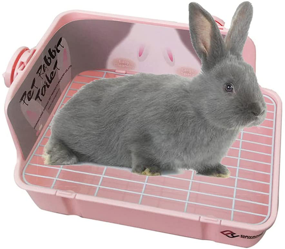 Rabbit Litter Box, Corner Litter Bedding Box, Pet Toilet for Small Animals, Rabbit, Guinea Pig, Chinchilla, Ferret, Galesaur, 11.02 Inches Animals & Pet Supplies > Pet Supplies > Small Animal Supplies > Small Animal Bedding OFLAO Pink  