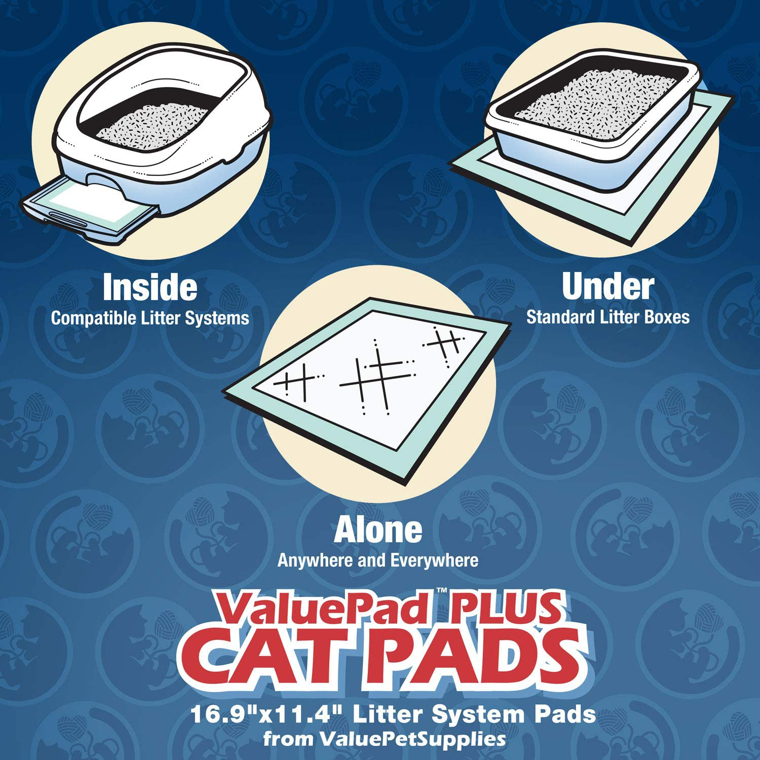 Valuepad plus Cat Litter Pads, 16.9X11.4 Inch - Breeze Compatible Refills - Generic Refill for Tidy Cat Breeze Litter System, Quick-Dry, Super Absorbent Gel Cat Pads Animals & Pet Supplies > Pet Supplies > Cat Supplies > Cat Litter ValuePetSupplies   