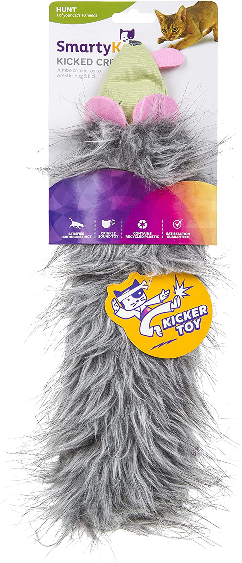 Smartykat Kicked Critter Soft Plush Kicker Cat Toy Animals & Pet Supplies > Pet Supplies > Cat Supplies > Cat Toys SmartyKat   