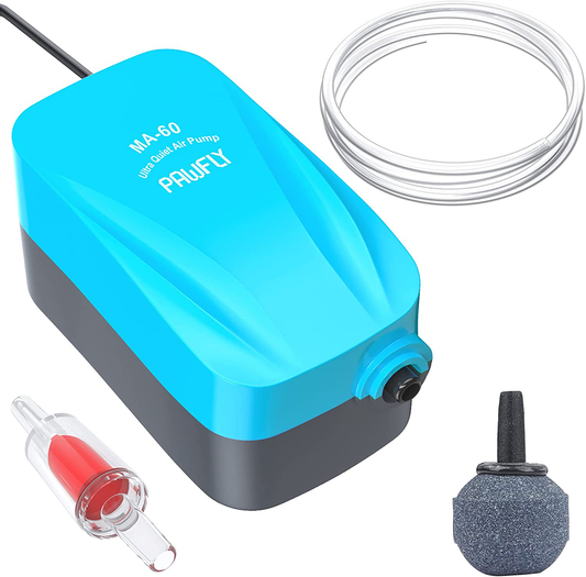 Pawfly 40 GPH Aquarium Air Pump with Airline Tubing and Check Valve Accessories for 3 - 10 Gallon Small Fish Tank Animals & Pet Supplies > Pet Supplies > Fish Supplies > Aquarium Air Stones & Diffusers Pawfly Air Pump Set  