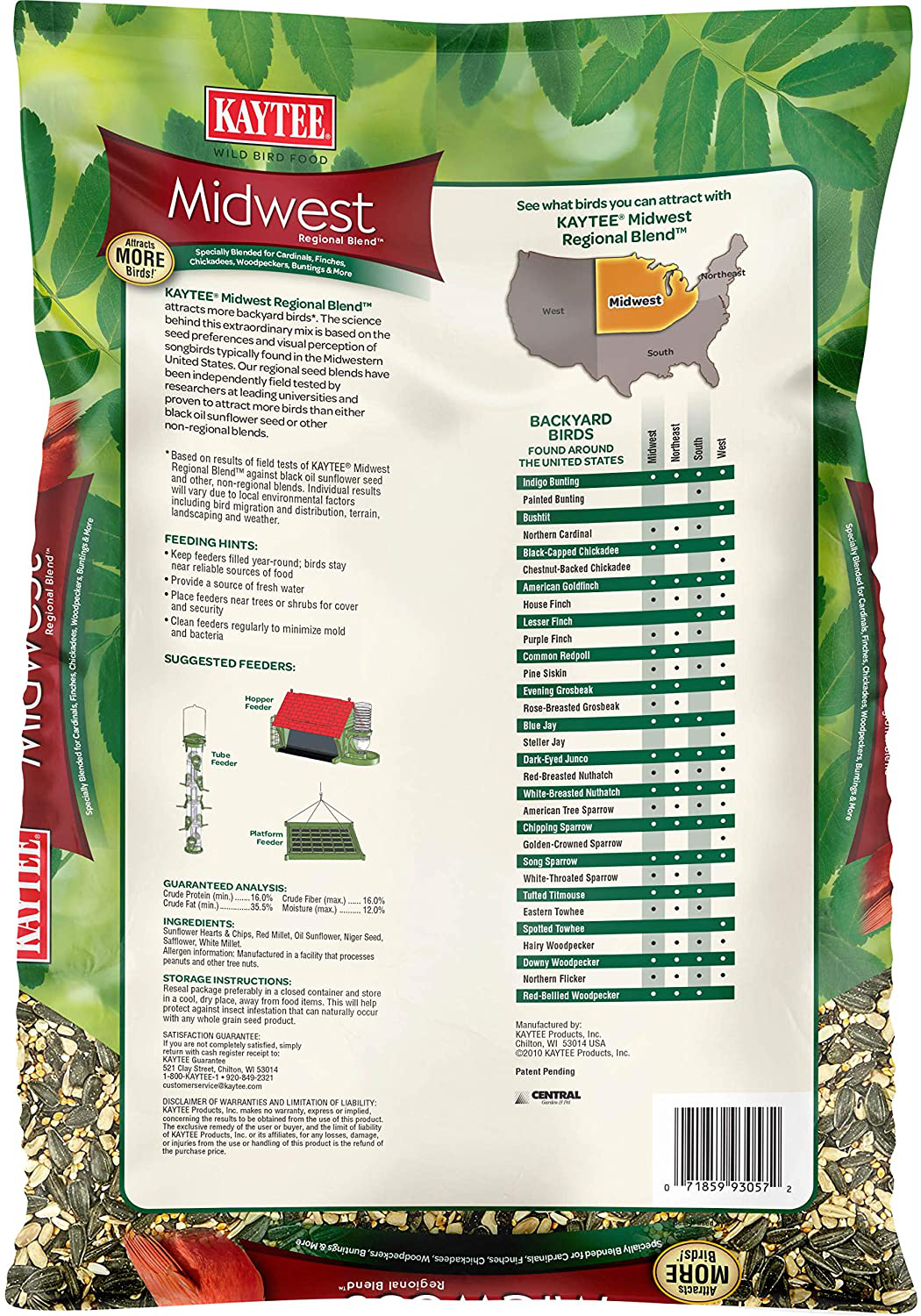 Kaytee Midwest Regional Wild Bird Blend, 7-Pound Bag Animals & Pet Supplies > Pet Supplies > Bird Supplies > Bird Food Kaytee   