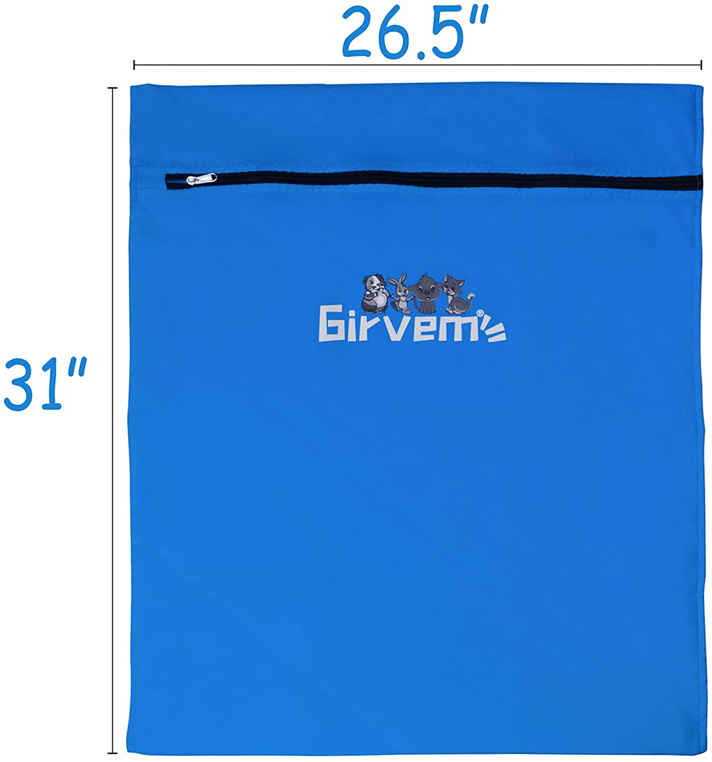 Pet Laundry Bag to Stops Pet Hair Blocking the Washing Machine Pet Laundry Helper for Guinea Pigs, Rabbits, Small Animal Fleece Bedding, Midwest Cage Liners, C&C Cage Liners, and More, Blue Animals & Pet Supplies > Pet Supplies > Small Animal Supplies > Small Animal Bedding GIRVEM   