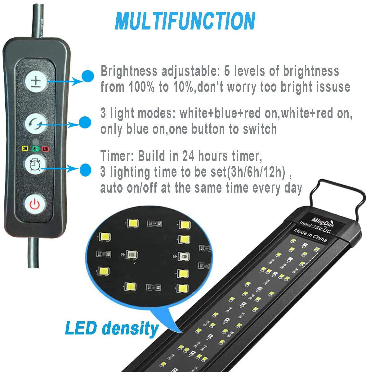 Mingdak led aquarium light online