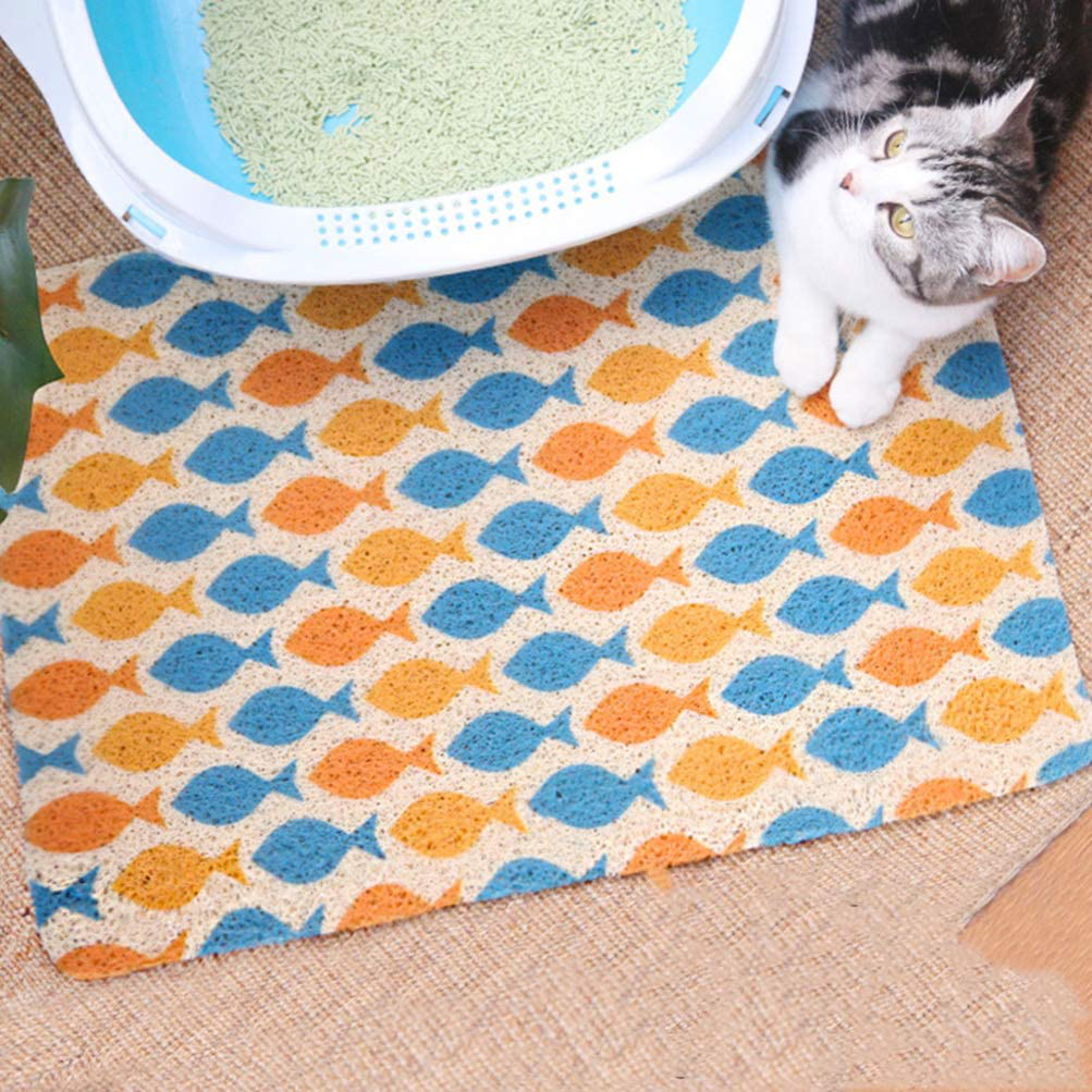 Balacoo Cat Litter Mat - Waterproof Scatter Control Litter Box Mats Ground Litters Catcher Doormats for Small Medium Dogs Cats