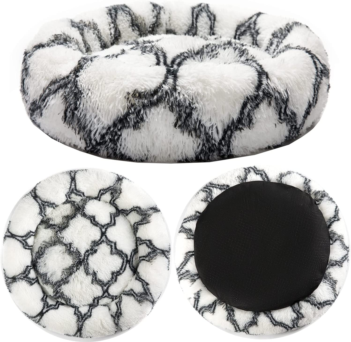 Calming Cat Bed for Cats Dogs Donut round Pet Beds for Small Dogs Fluffy Washable Small Medium Large Dog Beds anti Anxiety Cushion Plush Kennel Animals & Pet Supplies > Pet Supplies > Dog Supplies > Dog Beds HANHVOIS   