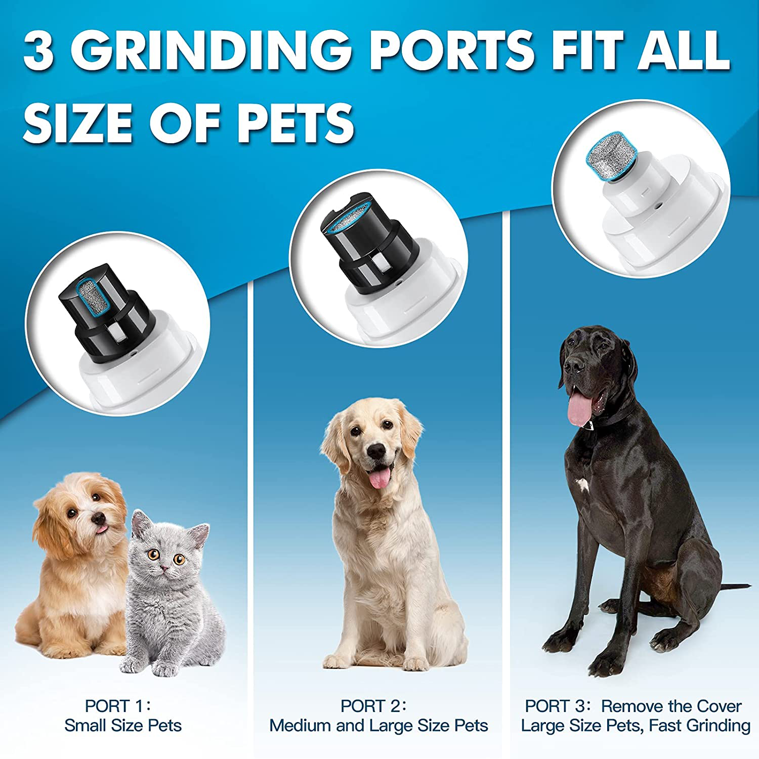 Nzonpet Dog Nail Grinder with 2 LED Lights, Upgraded Powerful 10000RPM 2-Speed Rechargeable Pet Nail Trimmer, Professional Paws Grooming for All Kind Size of Pets, Cat Nail Grinder, Dog Nail Trimmer Animals & Pet Supplies > Pet Supplies > Small Animal Supplies > Small Animal Treats nzonpet   