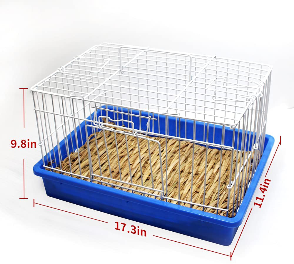 Konrissun Small Animals & Pet Cages Dimension 17.3X11.4X9.8 Inches Travel Cages for Small Aimals Small Cat&Dog& Rabbit Cages