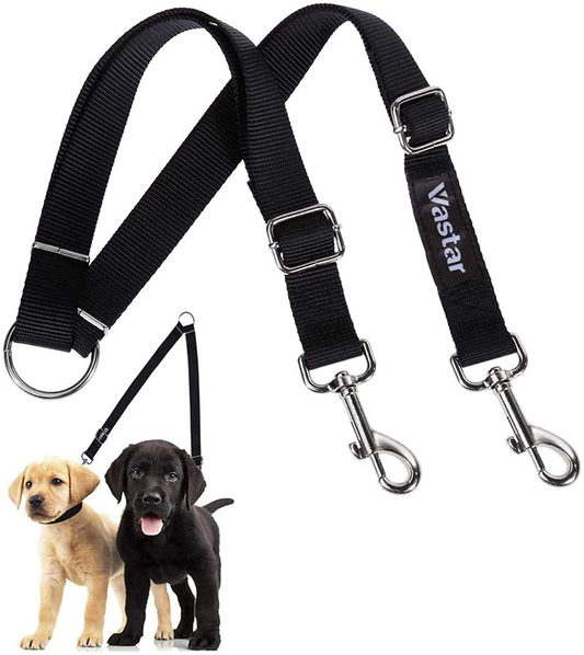 Vastar Double Dog Walker, Adjustable Heavy Duty Double Dog Leash for Pets, No Tangle Two Dogs Training Leash for Dogs up to 110 Pounds, Premium Quality Dog Leash Coupler for 2 Dogs Animals & Pet Supplies > Pet Supplies > Dog Supplies > Dog Treadmills Vastar   
