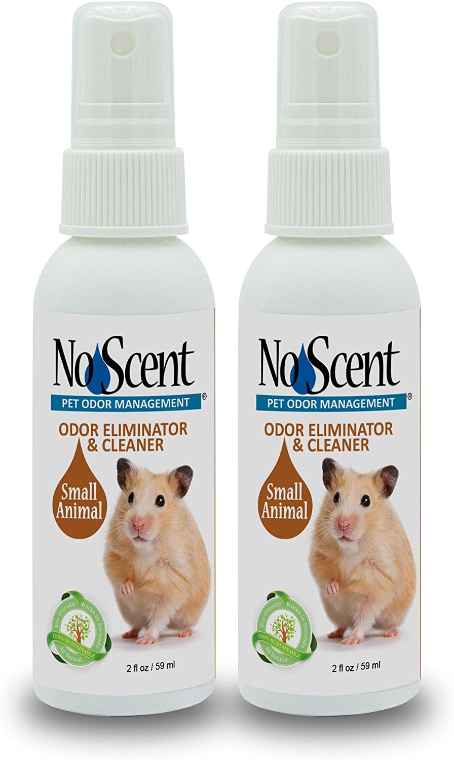 No Scent Small Animal - Professional Pet Waste Odor Eliminator & Cleaner - Safe All Natural Probiotic & Enzyme Formula Smell Remover for Hutches Tanks Enclosures Bedding Toys and Surfaces Animals & Pet Supplies > Pet Supplies > Small Animal Supplies > Small Animal Bedding No Scent Pet Odor Management 2 oz x 2  