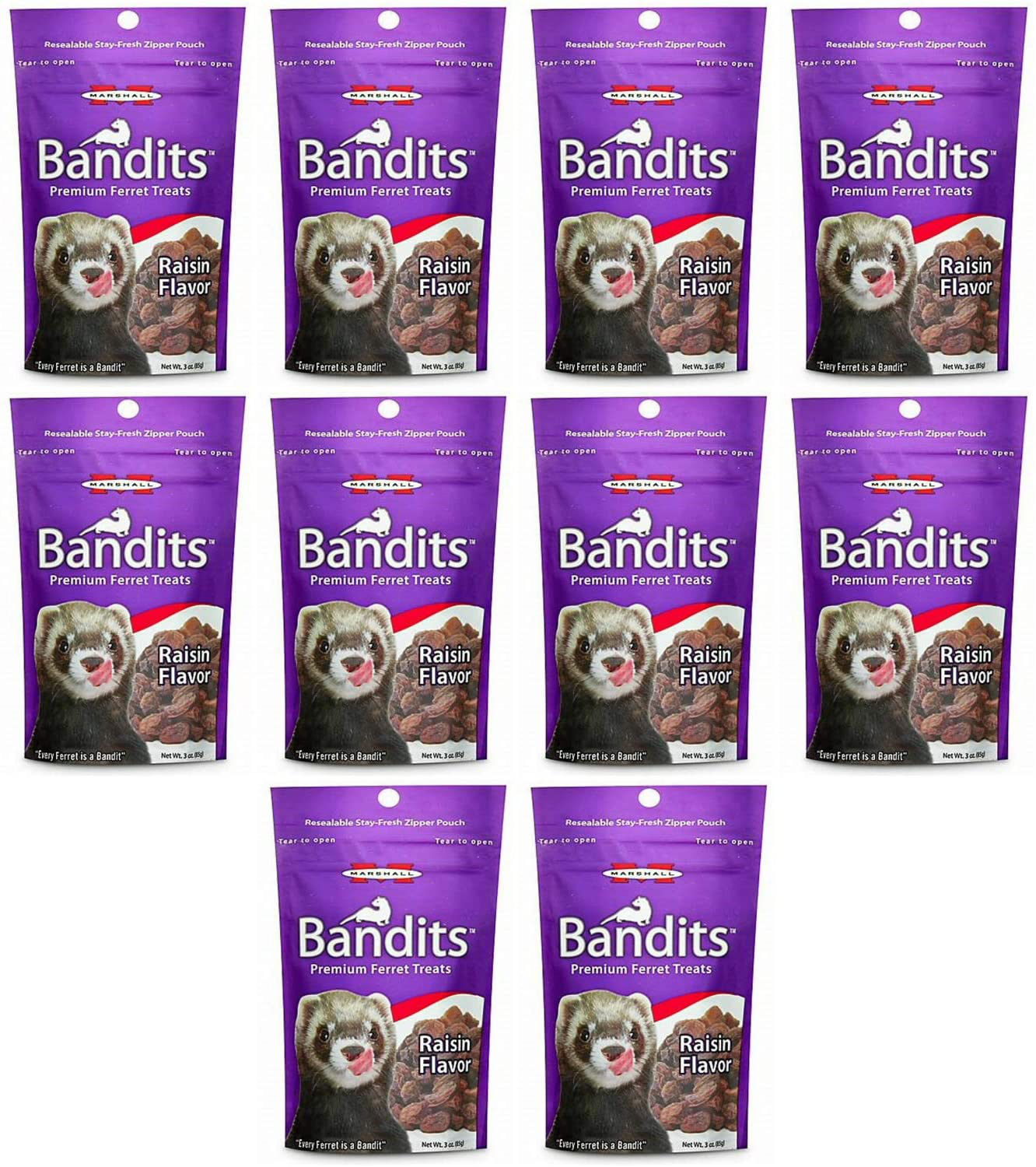 Marshall Bandits Ferret Treat Raisin 1.875Lbs (10 X 3Oz) Animals & Pet Supplies > Pet Supplies > Small Animal Supplies > Small Animal Treats Marshall   