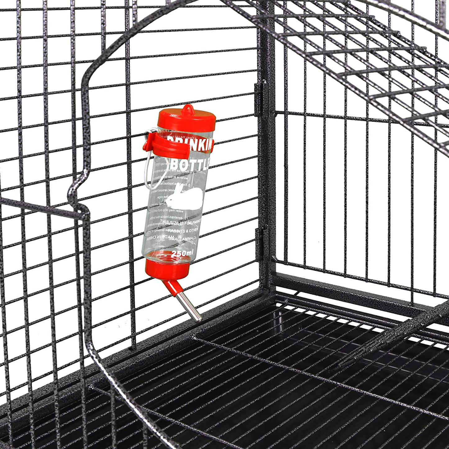 SUPER DEAL 37.2’’ Ferret Cage Chinchilla Guinea Pig Small Animal Cage - 4 Tiers - 3 Ladders - 2 Front Doors - Food Bowl - Water Bottle - Slide Out Trays - Swivel Casters