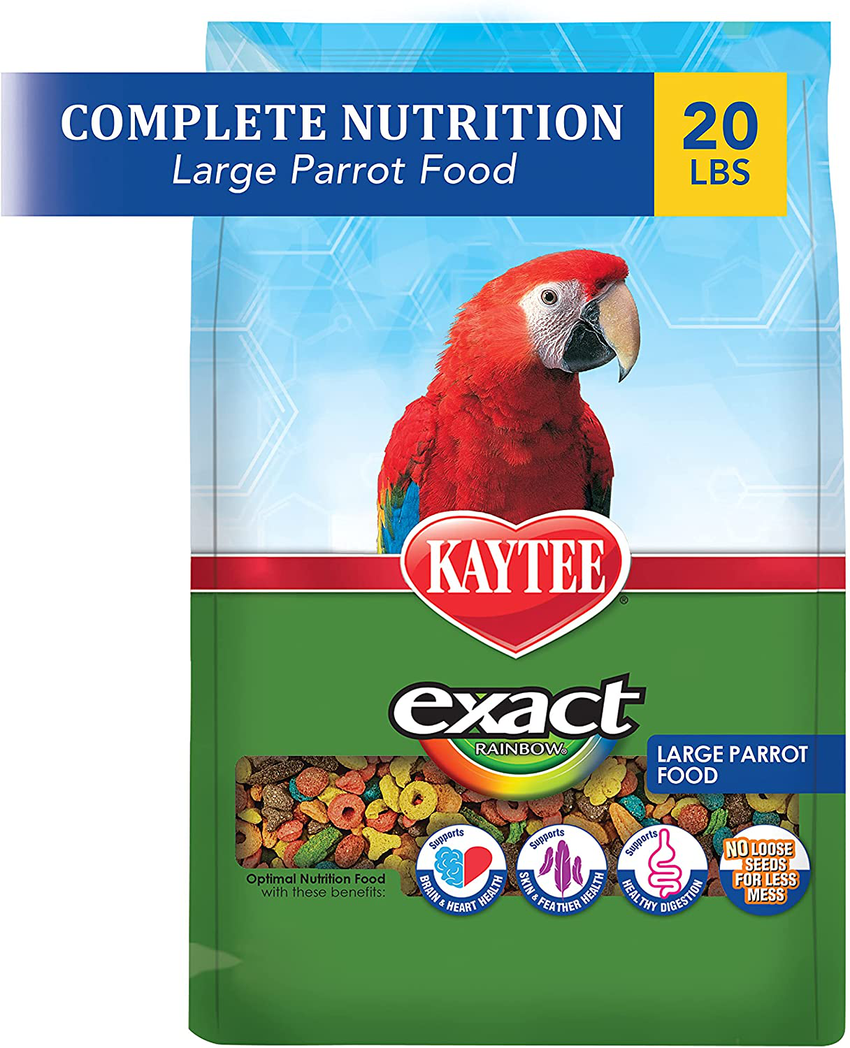 Kaytee Exact Rainbow Large Parrot Food Animals & Pet Supplies > Pet Supplies > Bird Supplies > Bird Food Central Garden & Pet 20 Pound  