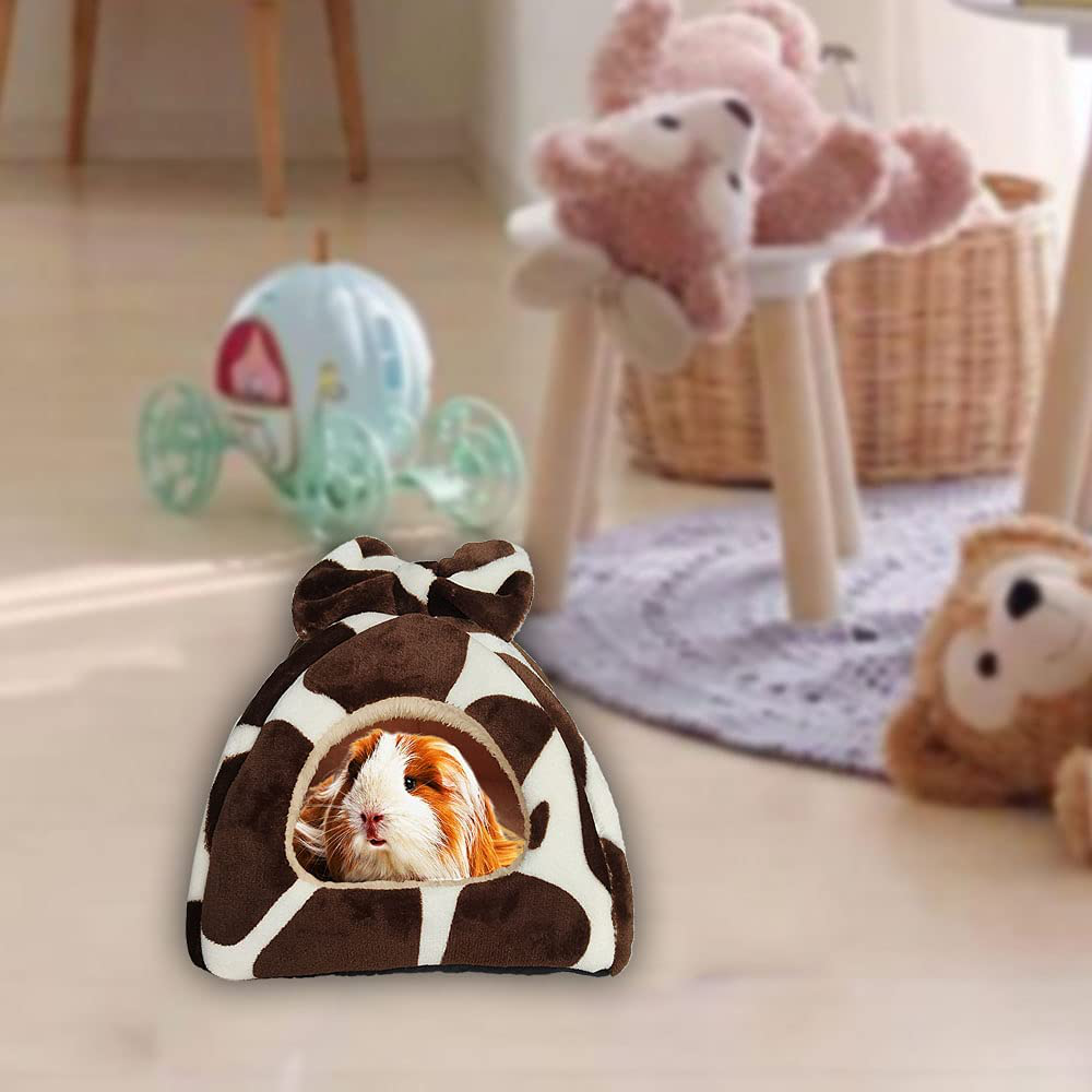 GINIDEAR Guinea Pig Bed, Guinea Pig Hideout House Accessories Warm Bed for Small Animals Hamsters Chinchillas Dwarf Bunnies Hedgehogs. Animals & Pet Supplies > Pet Supplies > Small Animal Supplies > Small Animal Habitat Accessories GINIDEAR   