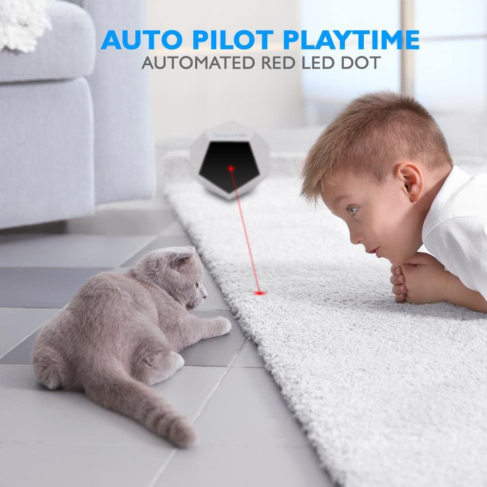 Serenelife Automatic Cat Laser Toy - Rotating Moving Electronic Red Dot LED Pointer Pen W/ Auto Wireless Control - Remote Light Beam Teaser Machine for Interactive & Smart Sensory Animals & Pet Supplies > Pet Supplies > Cat Supplies > Cat Toys SereneLife   