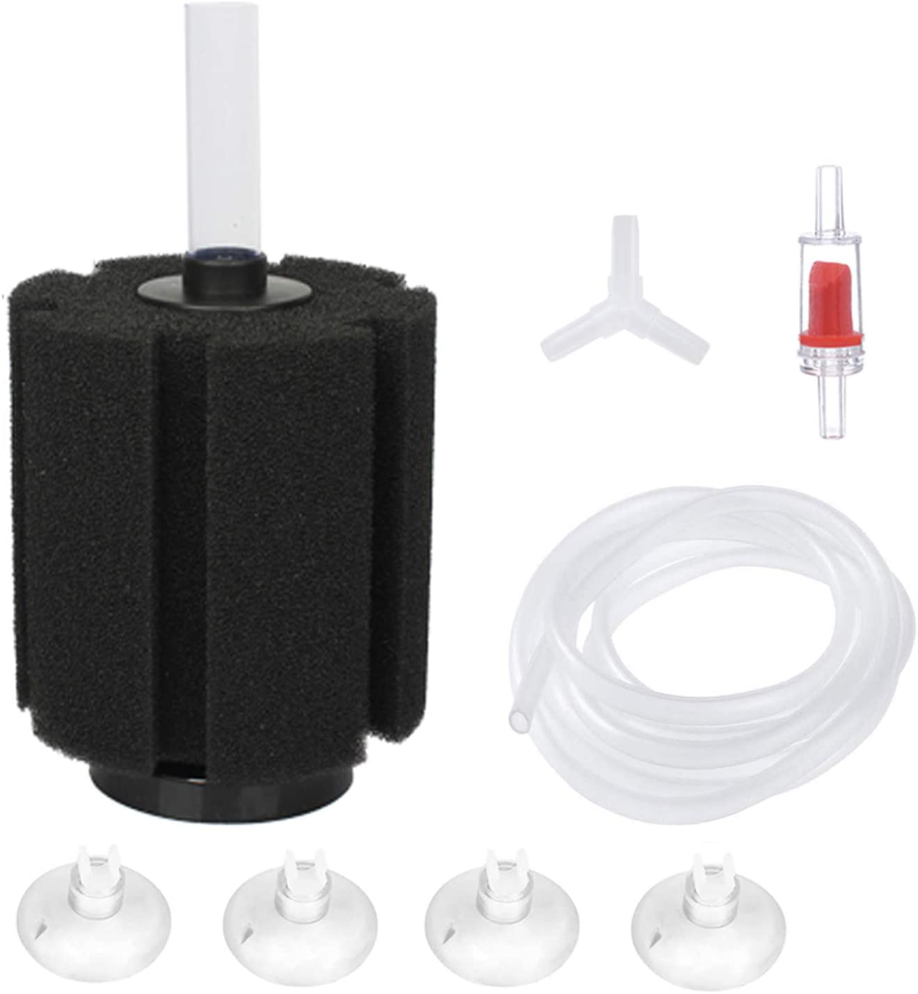 ALEGI Aquarium Bio Sponge Filter Kit with Air Tubing, Suction Cups, Check Valves for 20 Gal, 30 Gal, 55 Gal Breeding Fry Betta Shrimp Fish Tank Animals & Pet Supplies > Pet Supplies > Fish Supplies > Aquarium Filters ALEGI Medium For 20-50 Gal  