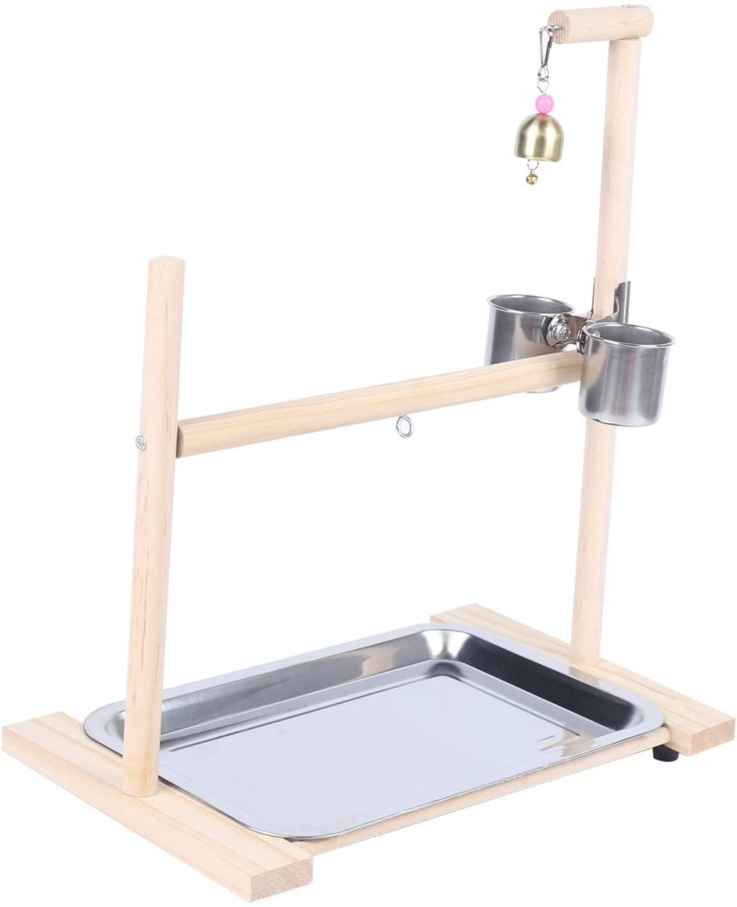 Bird Play Stands with Feeder Cups Dishes, LYNICESHOP Parrot Playstand Bird Playground Gym Training Stand Toys with Feeder, Bird Cage Toys Accessories for Small Cockatiels, Conures, Parakeets, Finch Animals & Pet Supplies > Pet Supplies > Bird Supplies > Bird Gyms & Playstands LYNICESHOP   