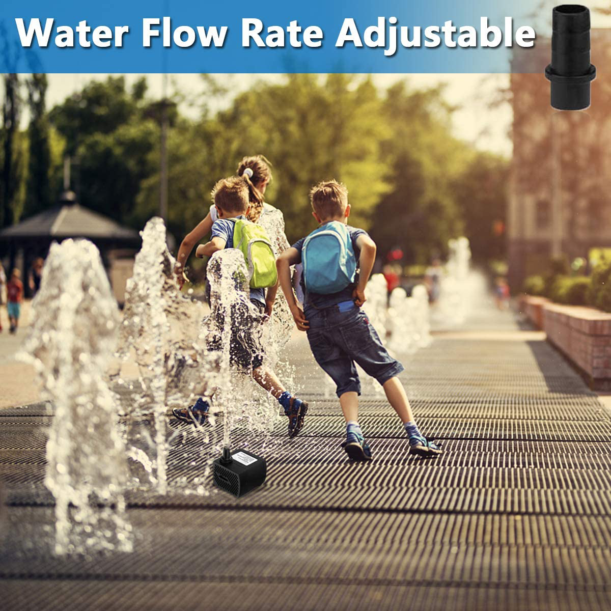 Submersible Water Pump 4W 280L/H Fountain Water Pump for Pond/Aquarium/Fish Tank/Statuary/Hydroponics with 5Ft (150CM) Power Cord Animals & Pet Supplies > Pet Supplies > Fish Supplies > Aquarium & Pond Tubing Foooxmart   