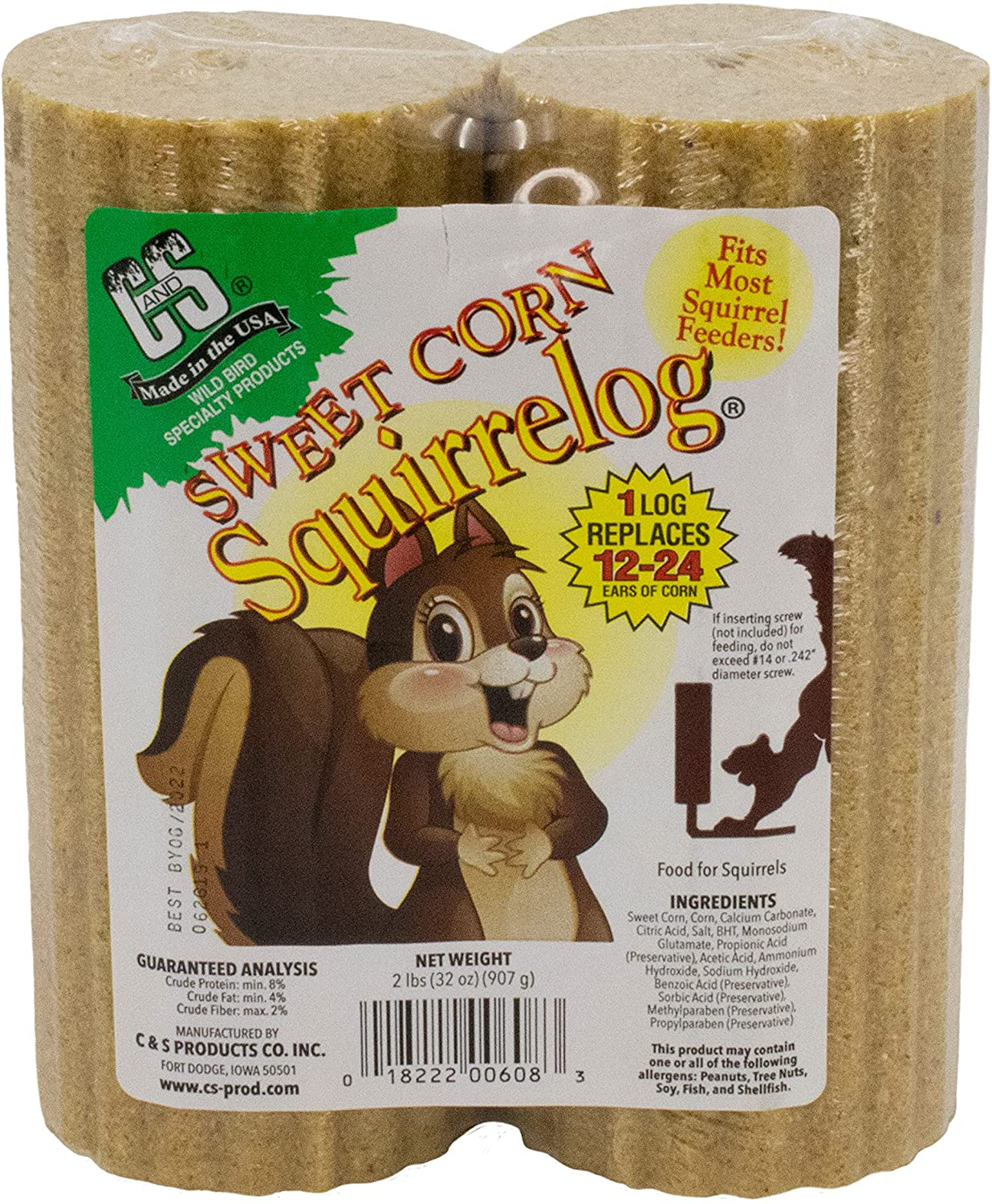 C&S Sweet Corn Squirrelog Feeder Animals & Pet Supplies > Pet Supplies > Bird Supplies > Bird Food C&S   