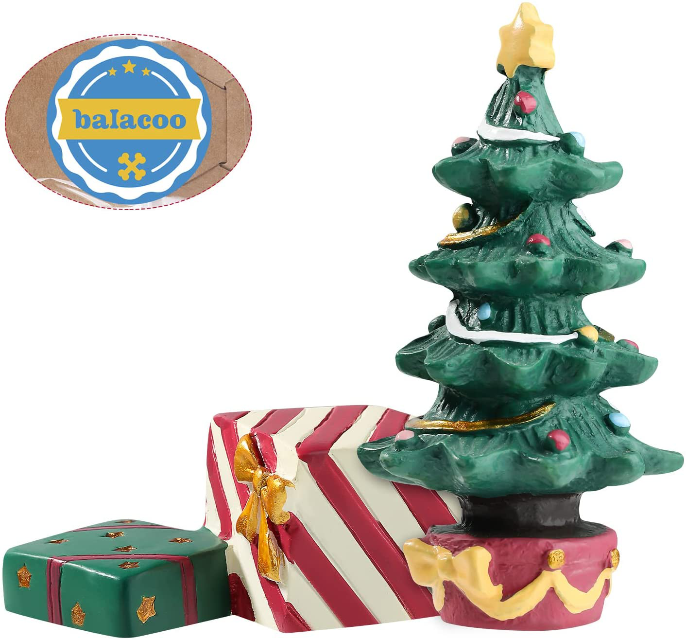 Balacoo 1 Set Christmas Aquarium Decoration Xmas Tree Figure Present Box Miniature Resin Micro Landscape Ornaments for Holiday Fish Tank Supplies Table Decor Animals & Pet Supplies > Pet Supplies > Fish Supplies > Aquarium Decor balacoo   