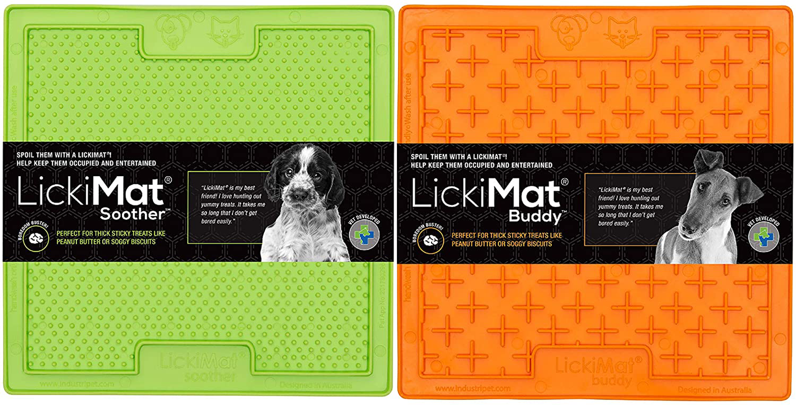 Lickimat Classic Dog Slow Feeders for Boredom & Anxiety Reduction; Perfect for Food, Treats, Yogurt, Peanut Butter. Fun Alternative to a Slow Feed Dog Bowl!