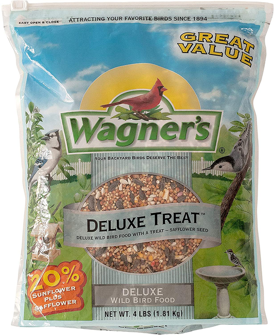 Wagner'S 62067 Deluxe Treat Blend Wild Bird Food, 4-Pound Bag Animals & Pet Supplies > Pet Supplies > Bird Supplies > Bird Treats Wagner's   