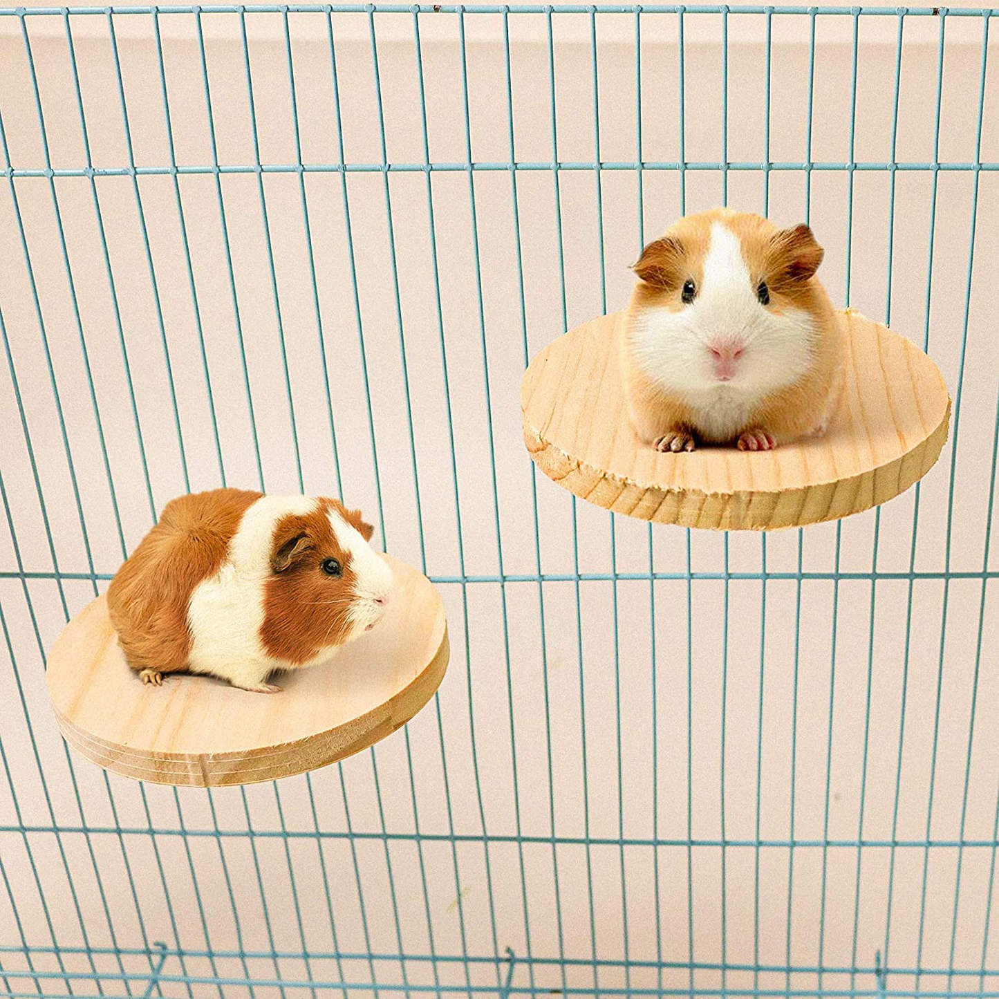 Squirrel Gerbil Chinchilla and Dwarf Hamster L-Shaped Pedal Wooden Platform, 3 Pieces of Natural Wooden Parrot Hamster round Standing Board, Rat Activity Chinchilla Bird Cage Accessories Animals & Pet Supplies > Pet Supplies > Small Animal Supplies > Small Animal Habitat Accessories Roundler   