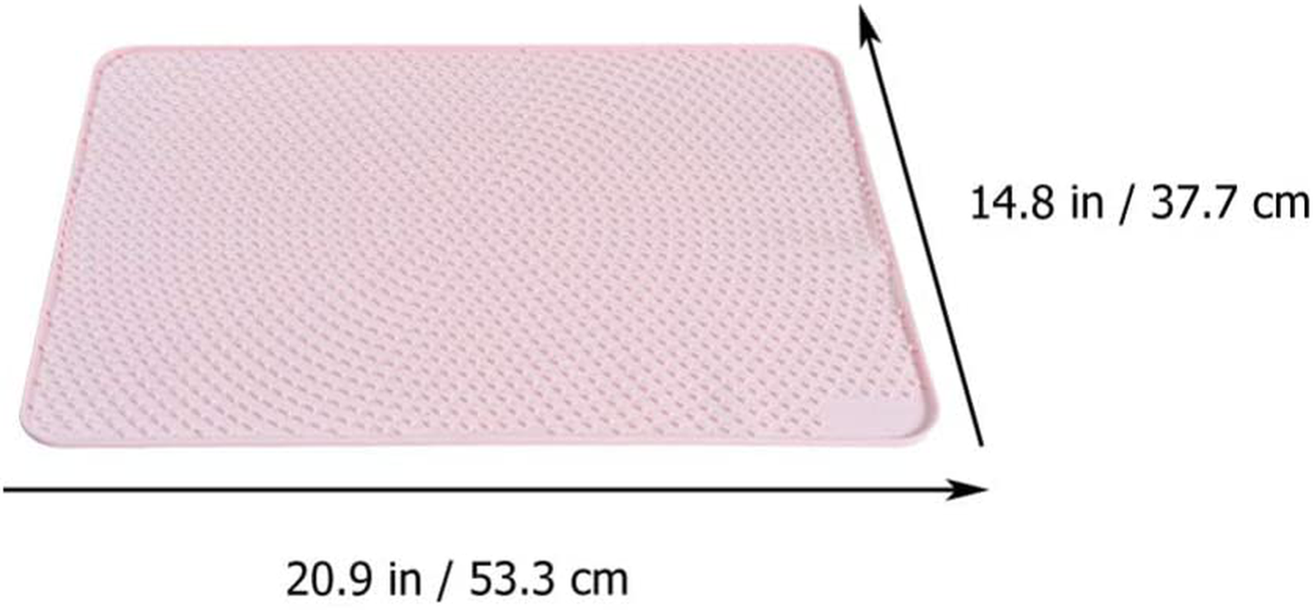 POPETPOP Cat Litter Mat Trapper Waterproof Cat Mat Litter Rug Easy Clean for Litter Box Anti-Slip Placemat for Cats (Pink) Animals & Pet Supplies > Pet Supplies > Cat Supplies > Cat Litter Box Mats POPETPOP   