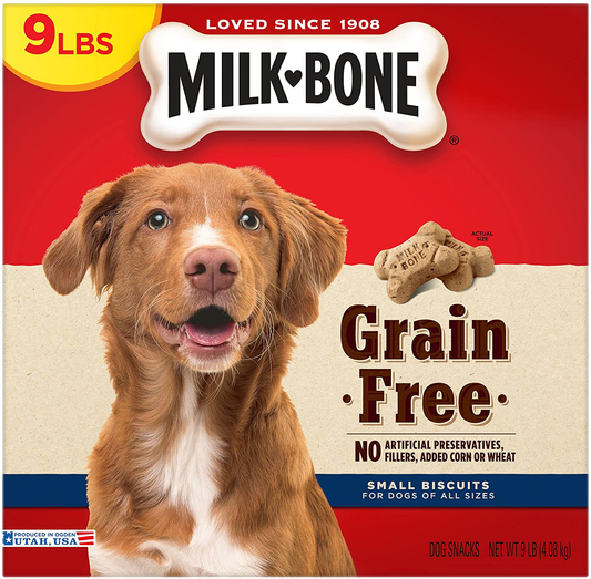 Milk-Bone Grain Free Dog Biscuits, Small Size Animals & Pet Supplies > Pet Supplies > Small Animal Supplies > Small Animal Treats Milk-Bone 9 Pound (Pack of 1)  