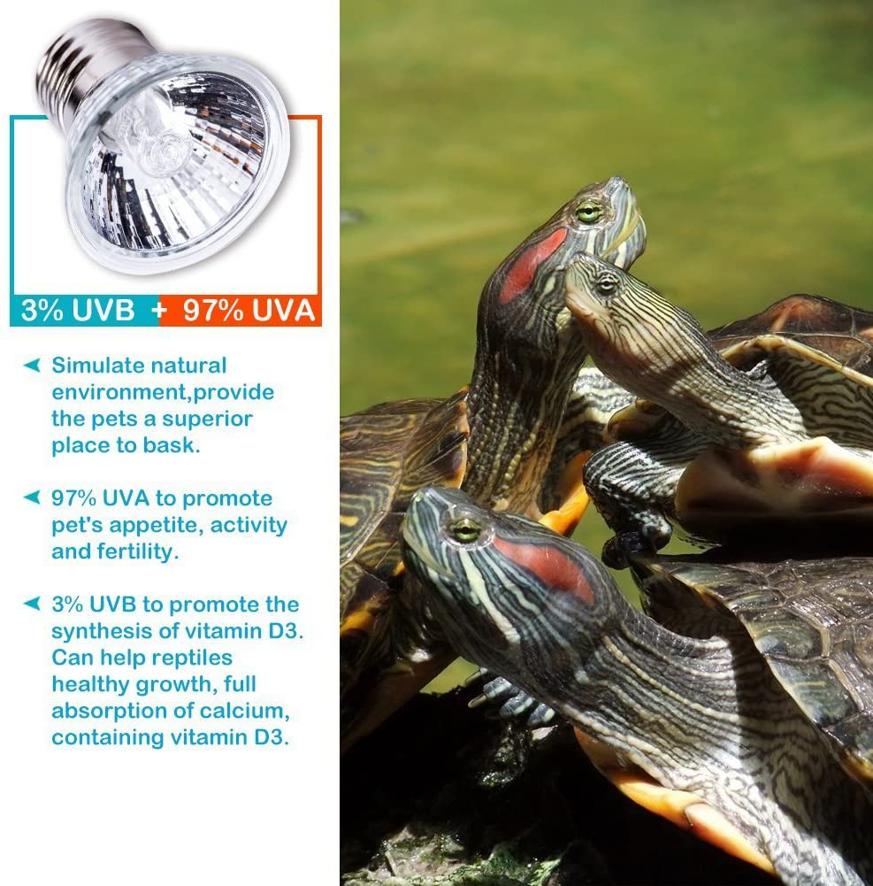 Ctkcom 25W UVB Light UVA Bulb Halogen Basking Bulb(4 Pack)- 110V Full Spectrum Reptilian Lamp Lizard Lamp UV Heating Lamp Spot Lamp for Turtle Aquarium Aquatic Reptile Lizard Habitat Heat Light,4 Pcs Animals & Pet Supplies > Pet Supplies > Reptile & Amphibian Supplies > Reptile & Amphibian Habitat Heating & Lighting CTKcom   