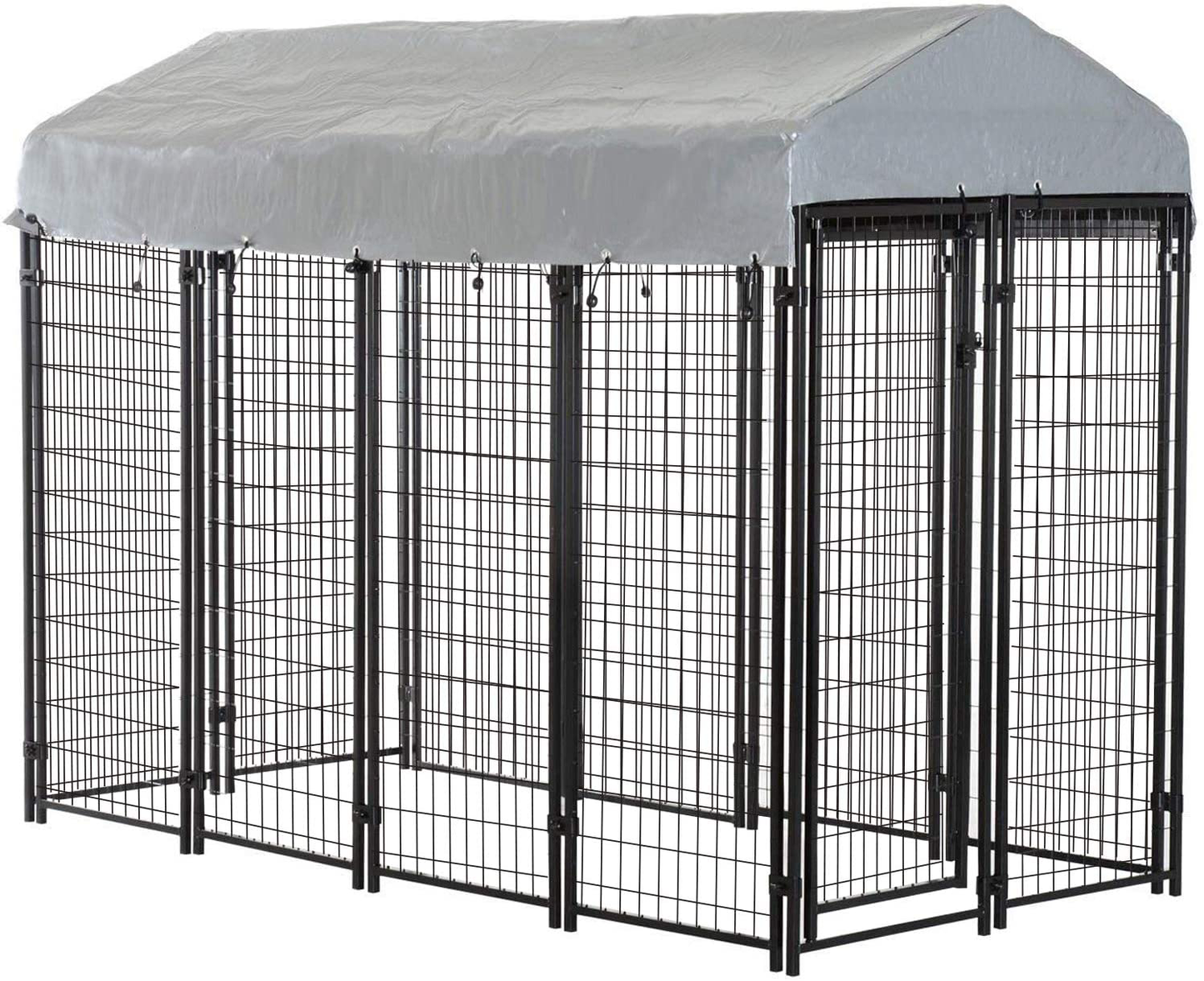 Bestpet Dog Crate Pet Kennel Cage Puppy Playpen Wire Animal Metal Camping Indoor Outdoor Cage for Large Dogs with Roof, 4 X 4 X 4.3,7.5 X 3.75 X 5.8 Feet Animals & Pet Supplies > Pet Supplies > Dog Supplies > Dog Kennels & Runs BestPet 7.5'x3.75'x5.8'  