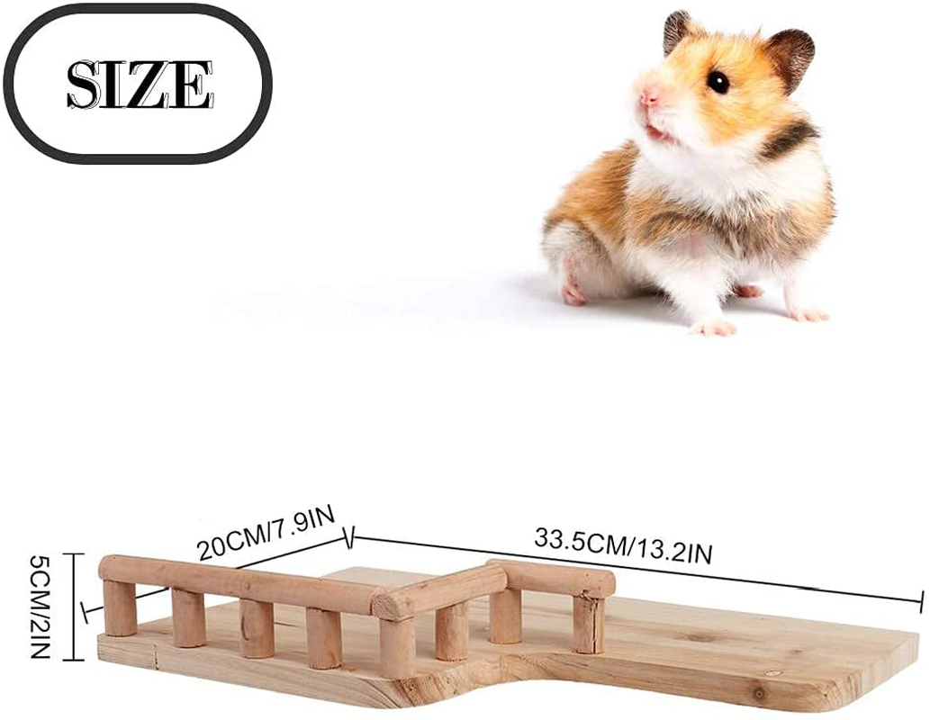 Eecoo Birdcage Stands Hamster Climbing Platform, Wooden Rest Platform with Railing Small Pet Wooden Toys for Guinea Pig Chinchilla Small Animals Climbing Animals & Pet Supplies > Pet Supplies > Bird Supplies > Bird Cages & Stands eecoo   