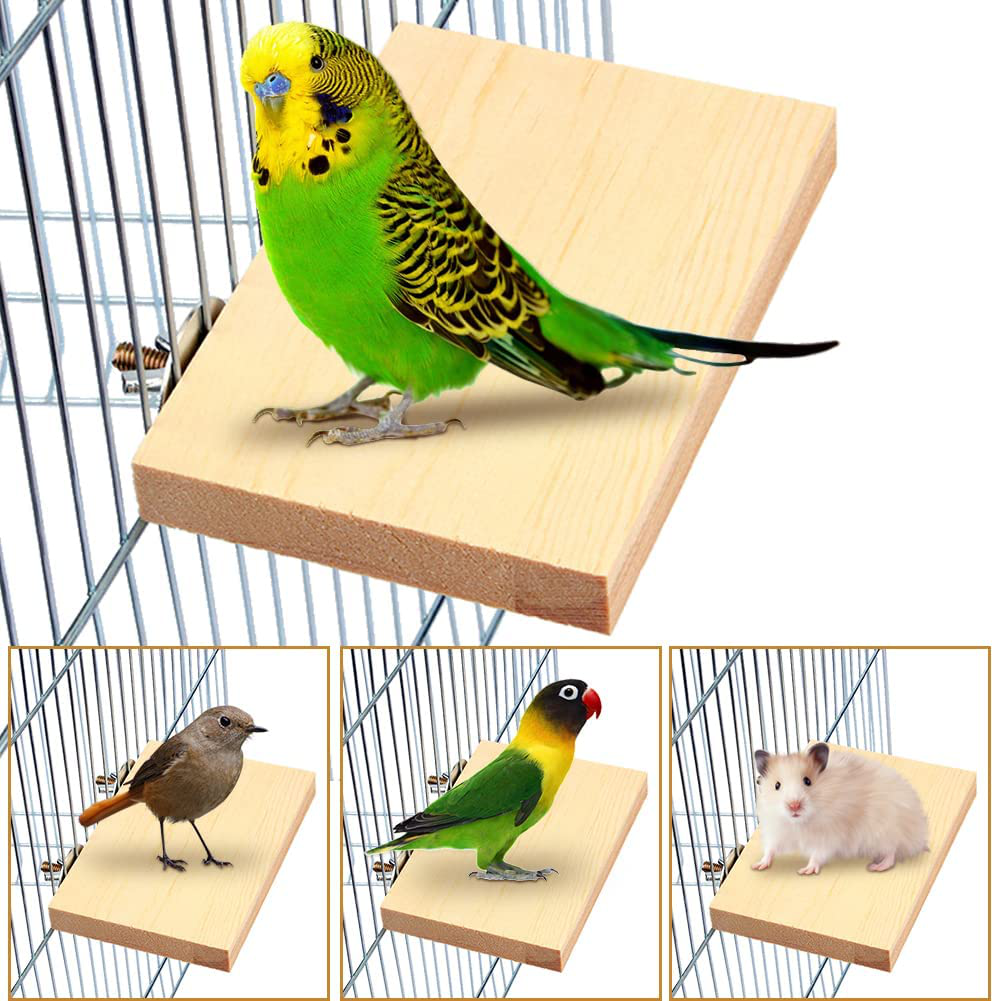 Bird Perches Cage Toys, Bird Wooden Play Gyms Stands Natural Wood Bird Perch with Chewing Toys Grinding Perch Stone 31.5X13.5X1.5Cm Animals & Pet Supplies > Pet Supplies > Bird Supplies > Bird Gyms & Playstands LALFPET 5.12x3.54x0.6inch  