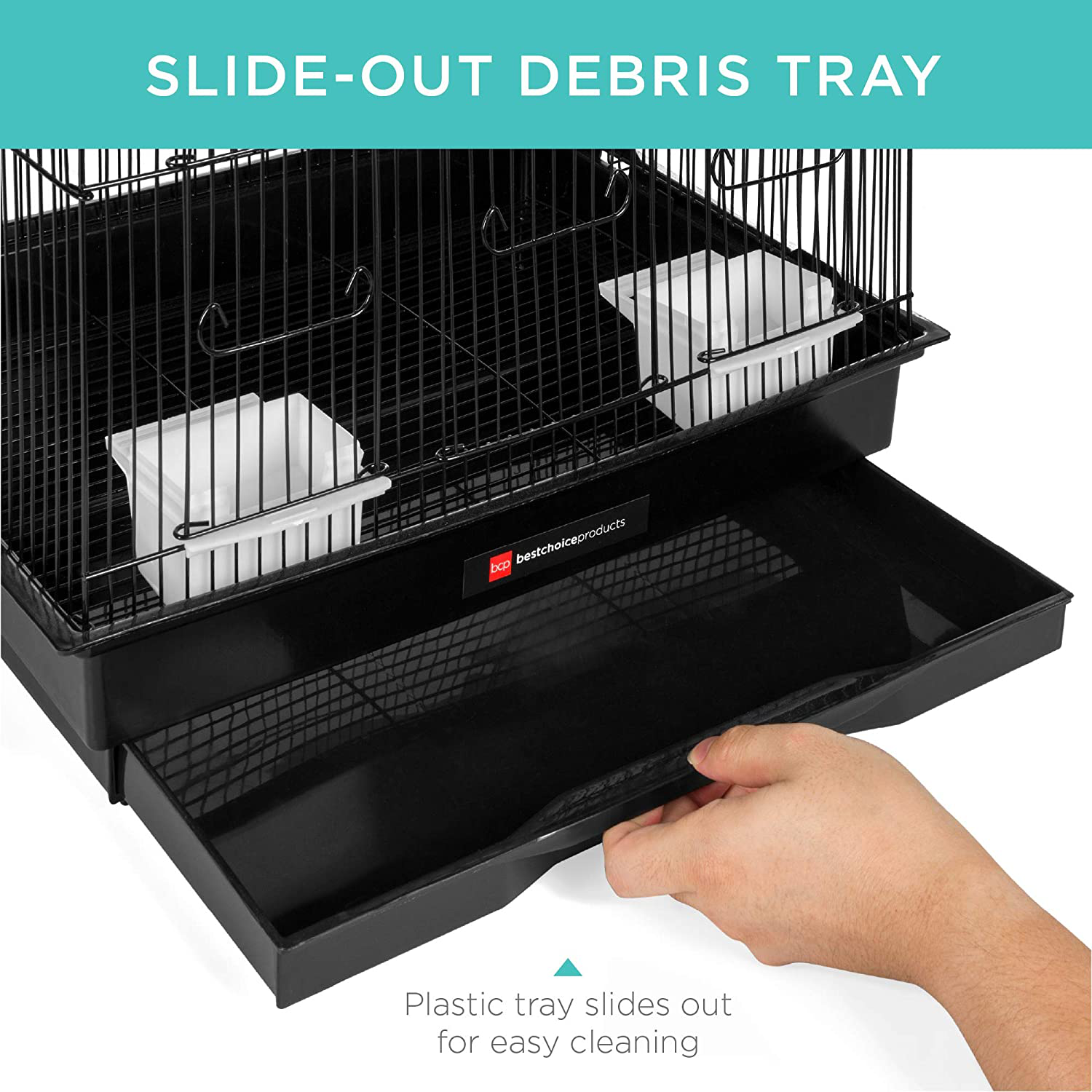 Best Choice Products 36In Indoor/Outdoor Iron Bird Cage for Medium Small Birds, Parrot, Lovebird, Finch, Parakeets, Cockatiel Enclosure W/Removable Tray, 4 Feeders, 2 Toys Animals & Pet Supplies > Pet Supplies > Bird Supplies > Bird Cages & Stands Best Choice Products   