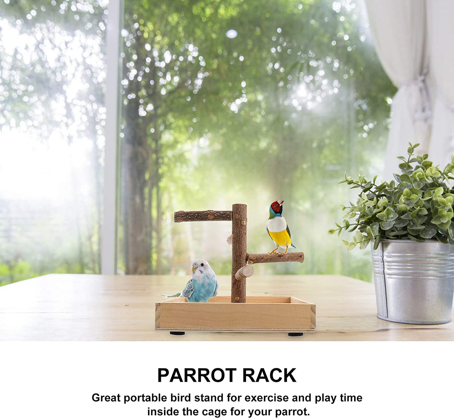 Baluue Bird Perch Stand Portable Tabletop Training Playground Play Gym Bird Cage Toy Animals & Pet Supplies > Pet Supplies > Bird Supplies > Bird Gyms & Playstands Baluue   