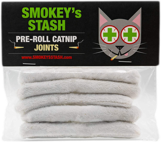 Smokey'S Stash Catnip Filled Pre Roll Joints for Cats - 5 Joints per Pack