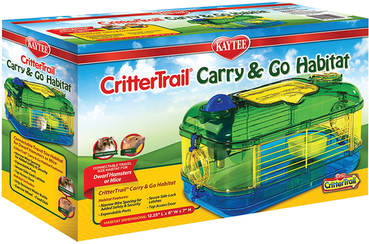 Kaytee Crittertrail Carry & Go Travel Habitat,Blue,Small Animals & Pet Supplies > Pet Supplies > Small Animal Supplies > Small Animal Habitat Accessories Kaytee   