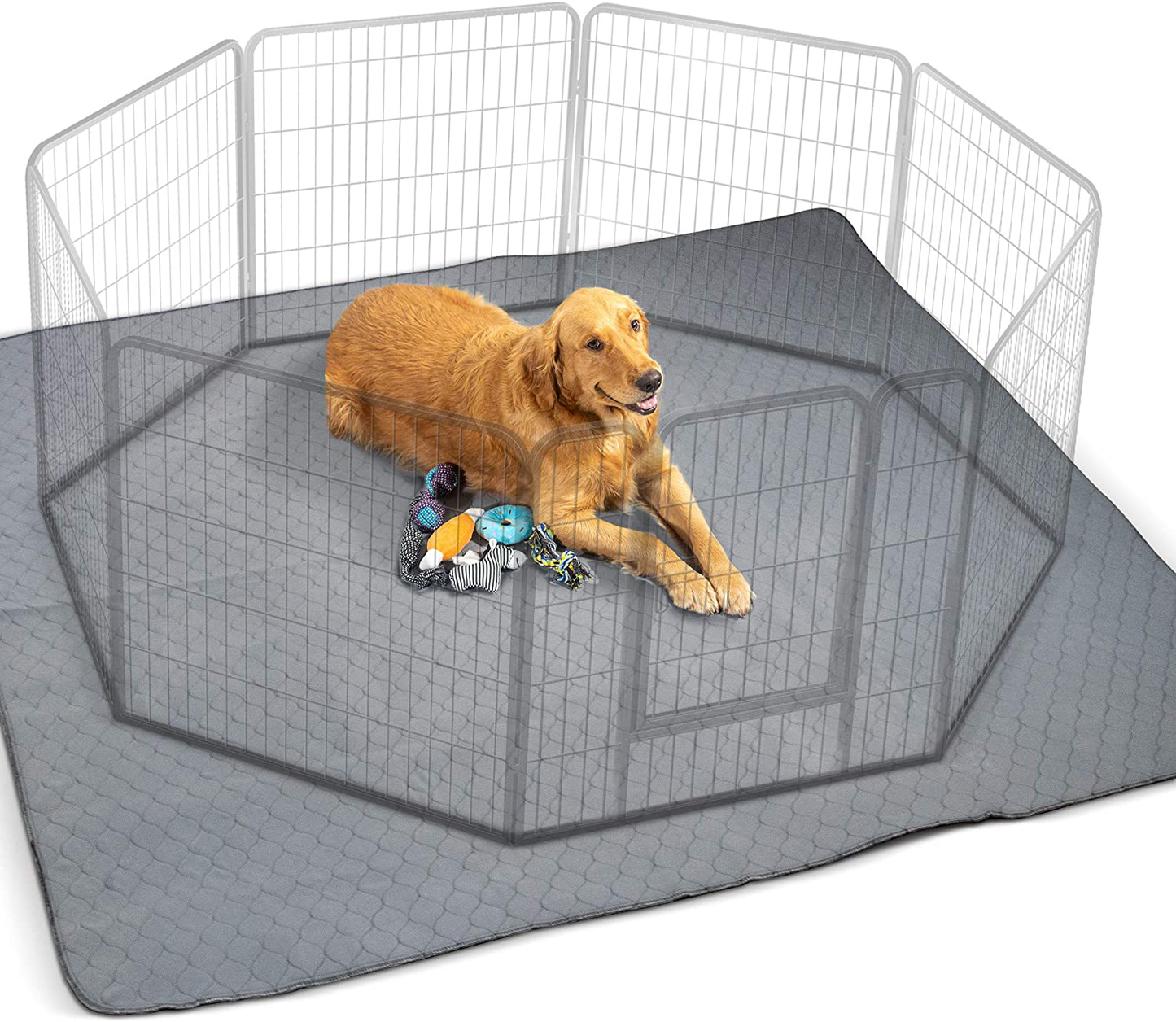 Waterproof XXL Puppy Whelping Pad 72"X72" - Our Washable Super Absorption Pee Pad Is Perfect for Your Exercise Playpen or Whelping Box - the Durable Non Slip Floor Mat for Dogs