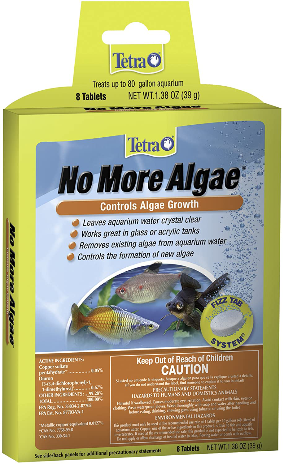 Tetra No More Algae Tablets 8 Count, Controls Algae in Aquariums Animals & Pet Supplies > Pet Supplies > Fish Supplies > Aquarium Cleaning Supplies Tetra   