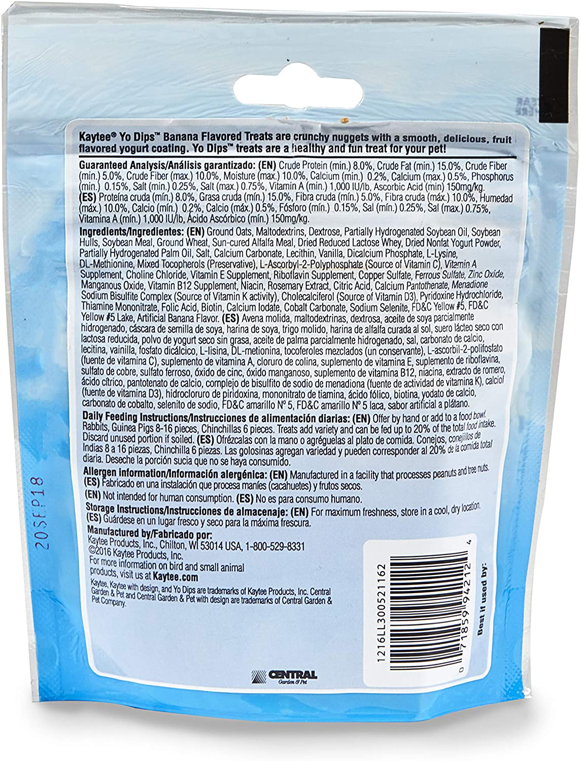 Kaytee Banana Flvor Yogurt Dipped Treat for Rabbit, Guinea Pig and Chinchilla, 3.5 Oz. Animals & Pet Supplies > Pet Supplies > Small Animal Supplies > Small Animal Treats Kaytee   