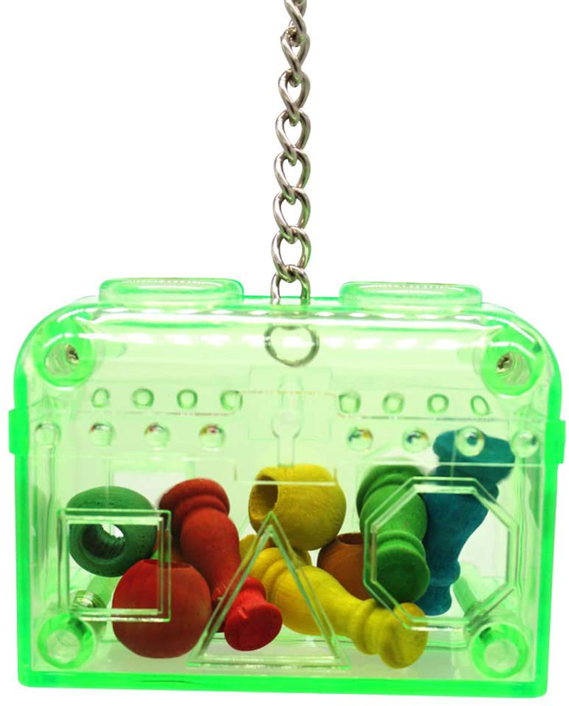 Sweet Feet and Beak Large or Small Treasure Chest - Perfect Bird Cage Toy Colorful, Safe, Easy to Install - Washable, Refillable, Non-Toxic, Foraging Box - Cage Accessories Animals & Pet Supplies > Pet Supplies > Bird Supplies > Bird Cage Accessories Sweet Feet and Beak Large  