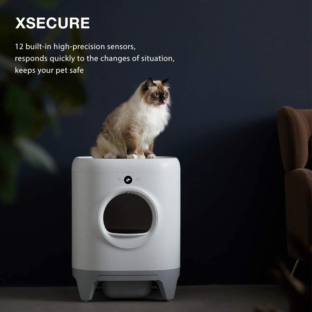 PETKIT Pura X Self-Cleaning Cat Litter Box, No Scooping Automatic Cat Litter Box Fr Multiple Cats, Xsecure/Odor Removal/App Control Automatic Cat Littler Box with Mat Animals & Pet Supplies > Pet Supplies > Cat Supplies > Cat Furniture PETKIT   